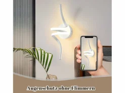 Clearance NETTLIFE - Aplique LED de pared para interiores, color moderno, 7 W, para escaleras, cálido, 3000 K Blanco