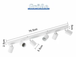 NETTLIFE 6 focos de techo LED GU10 s orientables 350° para salón dormitorio cocina sin bombilla