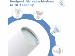 NETTLIFE 6 focos de techo LED GU10 s orientables 350° para salón dormitorio cocina sin bombilla