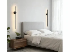 NETTLIFE Aplique LED de interior - 60 cm - Lámpara de pasillo de diseño moderno - Blanco cálido 3000 K - Lámpara de cocina