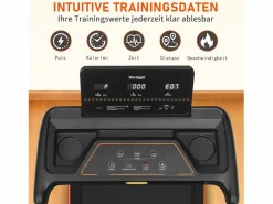 New Cinta de correr plegable de 14 km/h - Plataforma de escritorio - Pantalla LED y sensores de frecuencia cardíaca - Carga máxima 150 kg Cinta De Correr