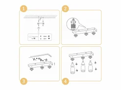 Online NETTLIFE Foco de techo Focos de techo s GU10 Foco de pared de madera giratorio 350° Negro