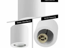 Sale Foco de techo redondo Gu10 de 40 W, montaje en superficie, moderno, de yeso Plafón