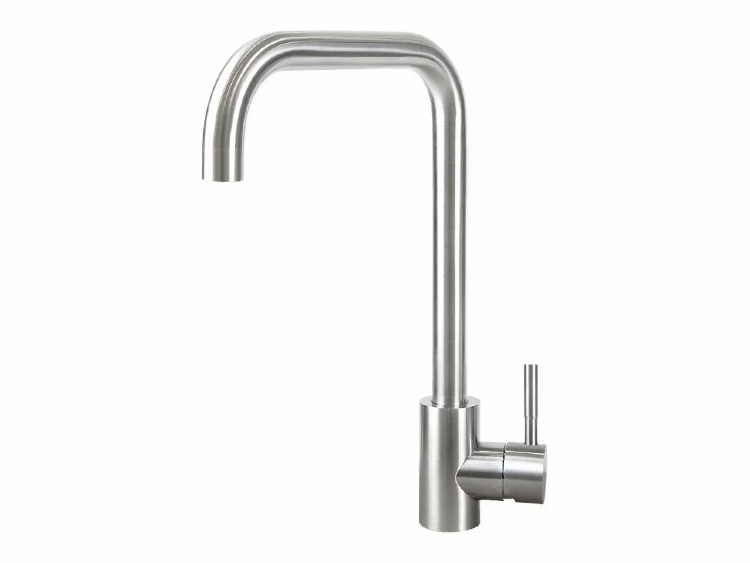 Discount Grifo de cocina mezclador de acero inoxidable con mango único, de alta presión, grifo de cocina giratorio 360 °, níquel. Grifo De Cocina