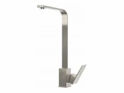 NETTLIFE Grifo de Cocina con Mango Único, Grifo de Cocina de Acero Inoxidable, Grifo de Cocina de Alta Presión, Brazo Giratorio de 360°