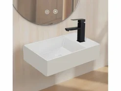 Discount Lavabo de baño Lavabo de encimera Cerámica - Lavabo cuadrado Lavabo