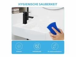 Online NETTLIFE Lavabo de baño Lavabo de encimera Cerámica - Lavabo cuadrado Blanco