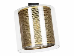 NETTLIFE Lámpara colgante de metal dorado negro E14 Diam.171,5 cm vidrio industrial vintage 3 lámparas para salón, oficina, comedor