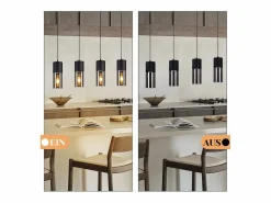 Clearance Lámpara colgante para mesa de comedor, E27, 4 llamas, LED ajustable, pantalla de cristal moderna Lámpara Suspendida