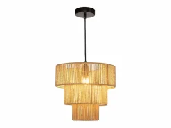 NETTLIFE Lámpara colgante para mesa de comedor, lámpara colgante para salón, lámpara colgante de ratán bohemia, Ø35 cm, 1 bombilla