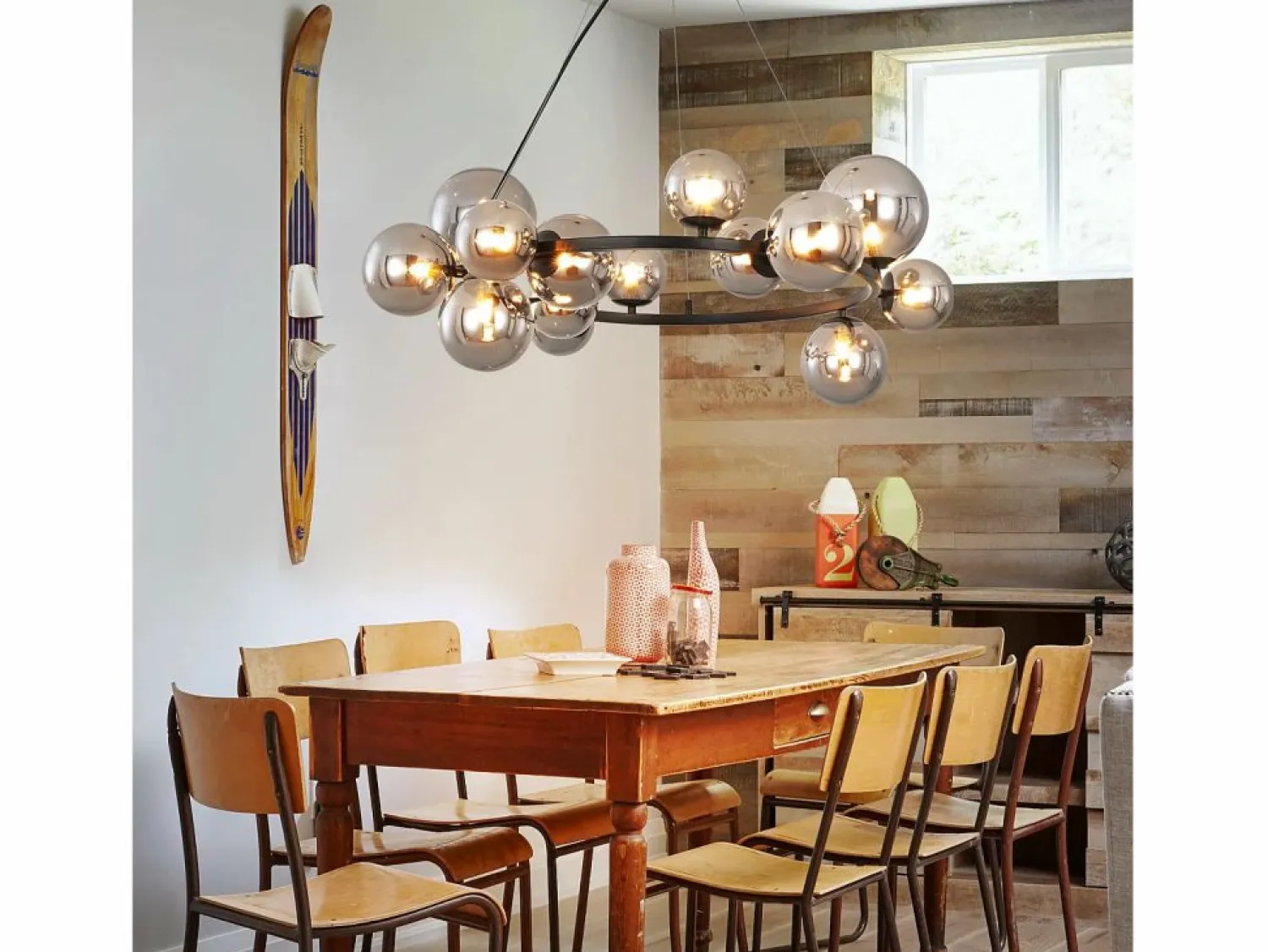 New Lámpara colgante para mesa de comedor - lámpara colgante para salón, lámpara colgante de 14 bombillas G9. Lámpara Suspendida