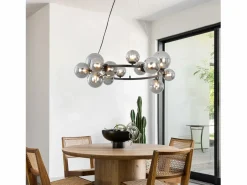 New Lámpara colgante para mesa de comedor - lámpara colgante para salón, lámpara colgante de 14 bombillas G9. Lámpara Suspendida
