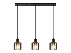 Outlet Lámpara Colgante Vidrio Diam.68 cm E27 Vintage 3 Bombillas Lámpara de Lámpara Industrial Retro para Sala de Estar Hotel Oficina Lámpara Suspendida