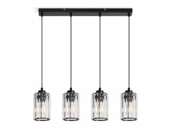 NETTLIFE Lámpara colgante moderna de cristal para mesa de comedor, 4 llamas, E27