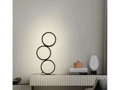 Outlet Lámpara de mesa LED - Lámpara de mesita negra regulable por toque - Lámpara de escritorio en forma de anillo metálico con diseño moderno Lámpara De Escritorio