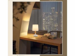 NETTLIFE Lámpara de Noche Juego de 2 Lámparas de Mesa Sala de Estar - Lámpara de Noche con Casquillo E27 de Madera Dormitorio