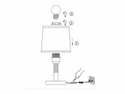 NETTLIFE Lámpara de Noche Juego de 2 Lámparas de Mesa Sala de Estar - Lámpara de Noche con Casquillo E27 de Madera Dormitorio