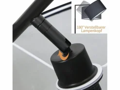 NETTLIFE Lámpara de pie de salón negra: tela de diseño moderno Casquillo E27 máx. 40W con interruptor de pie Lámpara de cama de 166 cm sin bombilla.