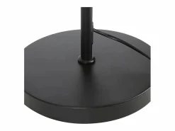 NETTLIFE Lámpara de pie de salón negra: tela de diseño moderno Casquillo E27 máx. 40W con interruptor de pie Lámpara de cama de 166 cm sin bombilla.