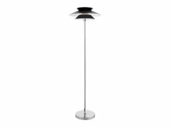 Discount NETTLIFE Lámpara de pie de salón negra moderna E27 1 llama con interruptor de pie Diseño industrial de metal vintage Altura 145 CM Negro