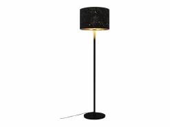 Sale NETTLIFE Lámpara de pie moderna para sala de estar - de tela con casquillo E27 Máx. Diseño Estrella Dorada Negra 40W Pantalla 144cm Negro