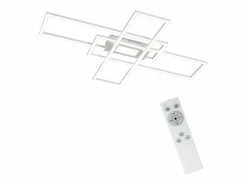 NETTLIFE Lámpara de Techo LED Regulable 50W con Mando a Distancia Diseño Moderno Salón Dormitorio Geométrico para Cocina Pasillo