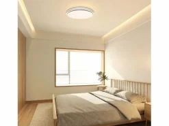 New NETTLIFE Lámpara de Techo LED Dormitorio - Diámetro 27 cm Lámpara de Cielo Estrellado Lámpara Blanca cálida de 12 W Lámpara Redonda Moderna para Blanco
