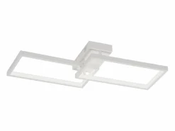 Hot Lámpara de Techo LED Metal 48W 80CM Lámpara de Salón Moderna Regulable con Diseño Rectangular para Dormitorio Infantil Plafón