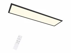 Sale NETTLIFE Lámpara de Techo LED 120x30CM 48W Panel Regulable con Control Remoto para Sala de Estar Moderna Oficina Cocina Pasillo Negro