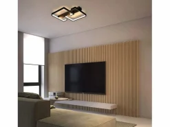 Clearance NETTLIFE Lámpara de techo LED 35W lámpara de salón negra regulable con mando a distancia lámpara de mesa de comedor de diseño moderno lámpara Negro