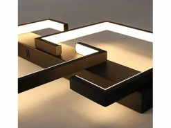 Clearance NETTLIFE Lámpara de techo LED 35W lámpara de salón negra regulable con mando a distancia lámpara de mesa de comedor de diseño moderno lámpara Negro