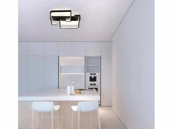 Clearance NETTLIFE Lámpara de techo LED 35W lámpara de salón negra regulable con mando a distancia lámpara de mesa de comedor de diseño moderno lámpara Negro