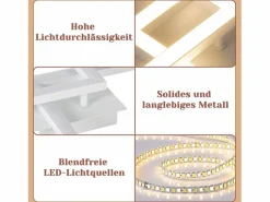 NETTLIFE Lámpara de Techo LED Geométrica de 24W, Iluminación de Techo para Salón y Dormitorio