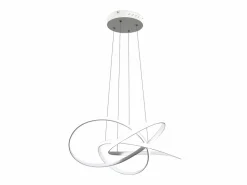 NETTLIFE Lámpara LED para salón, lámparas colgantes, mesa de comedor, blanca, 62W, regulable con mando a distancia Blanco