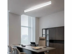 New Luz de Techo LED Negra Moderna 107 CM de Largo Regulable con Control Remoto Lámpara de Escritorio Panel de 32 W para Dormitorio Plafón