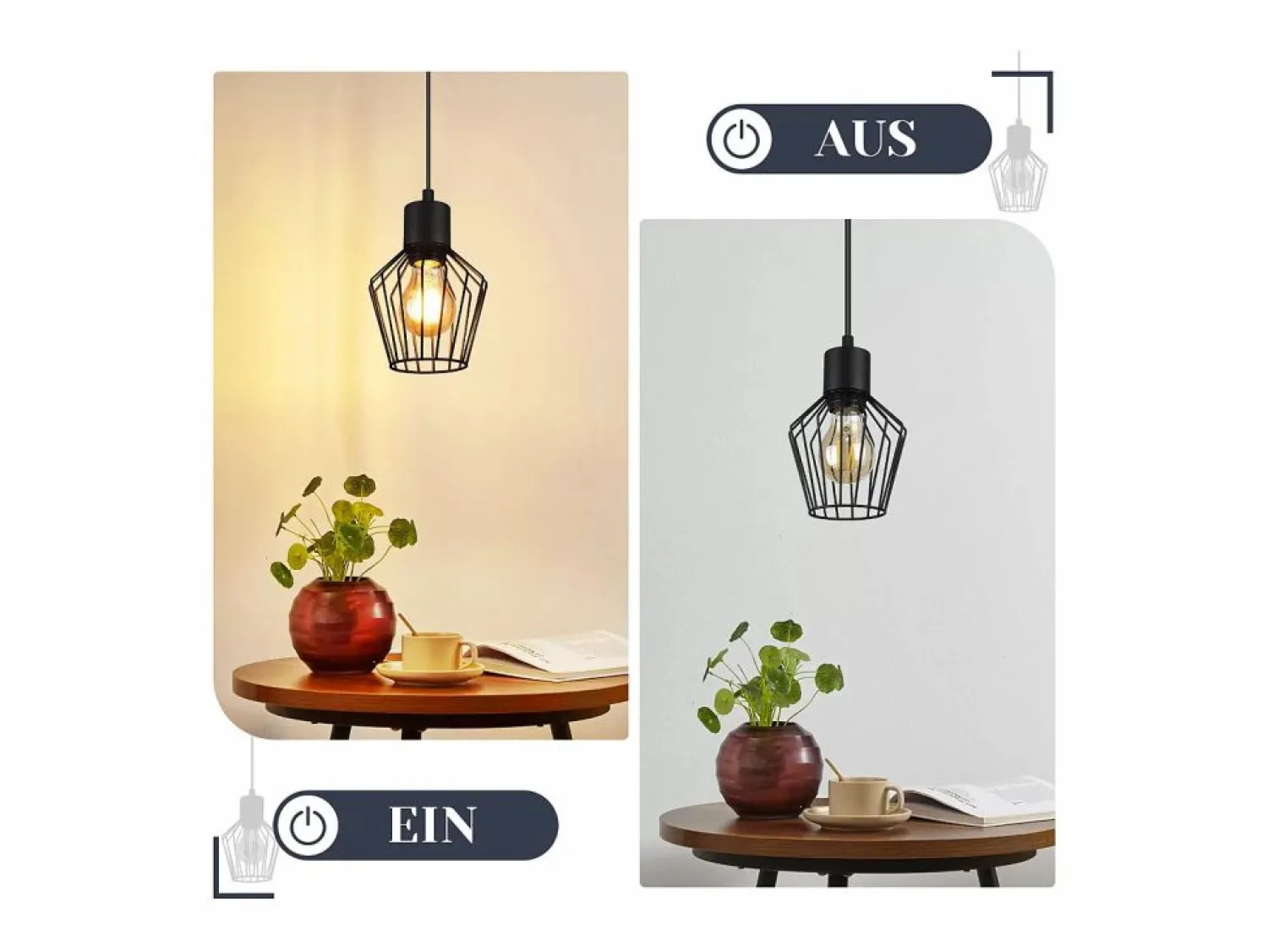 Discount NETTLIFE Mesa de comedor suspendida, suspensión negra, soporte E27, 1 llama, metal. Negro