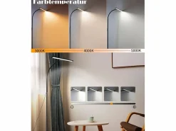 Discount Mesa de luz LED Salón Dimmable - Moderna, 10W Táctil, Oficina con temporizador, Cama con cuello de cisne ajustable Lámpara De Pie