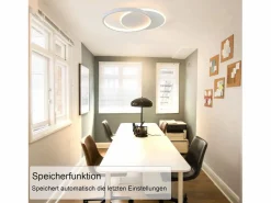 Outlet Plafón LED Ajustable con Telécontrol, Blanco. Plafón de 35W, Moderno, Plano y Redondo, de 41 cm de Diámetro. Plafón