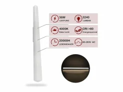 New Plafón LED blanco 4000K 36W 90CM lámpara de cocina con luz diurna: lámpara para cocina salón dormitorio balcón pasillo Plafón