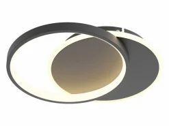 Online NETTLIFE Plafón LED para salón, dimmable, moderno, con mando a distancia para el pasillo. Negro