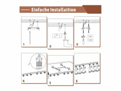 Best Plafonero de 6 focos moderno: plafonero con foco GU10 giratorio hasta 355° de metal para interiores, para cocina, salón, dormitorio, sin bombilla. Plafón