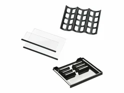 DripeX Nevera de 76L con congelador y cajón para verduras - Clase E - con LED y puerta de vidrio - 42dB - temperatura ajustable - 43.5x40x71.6cm