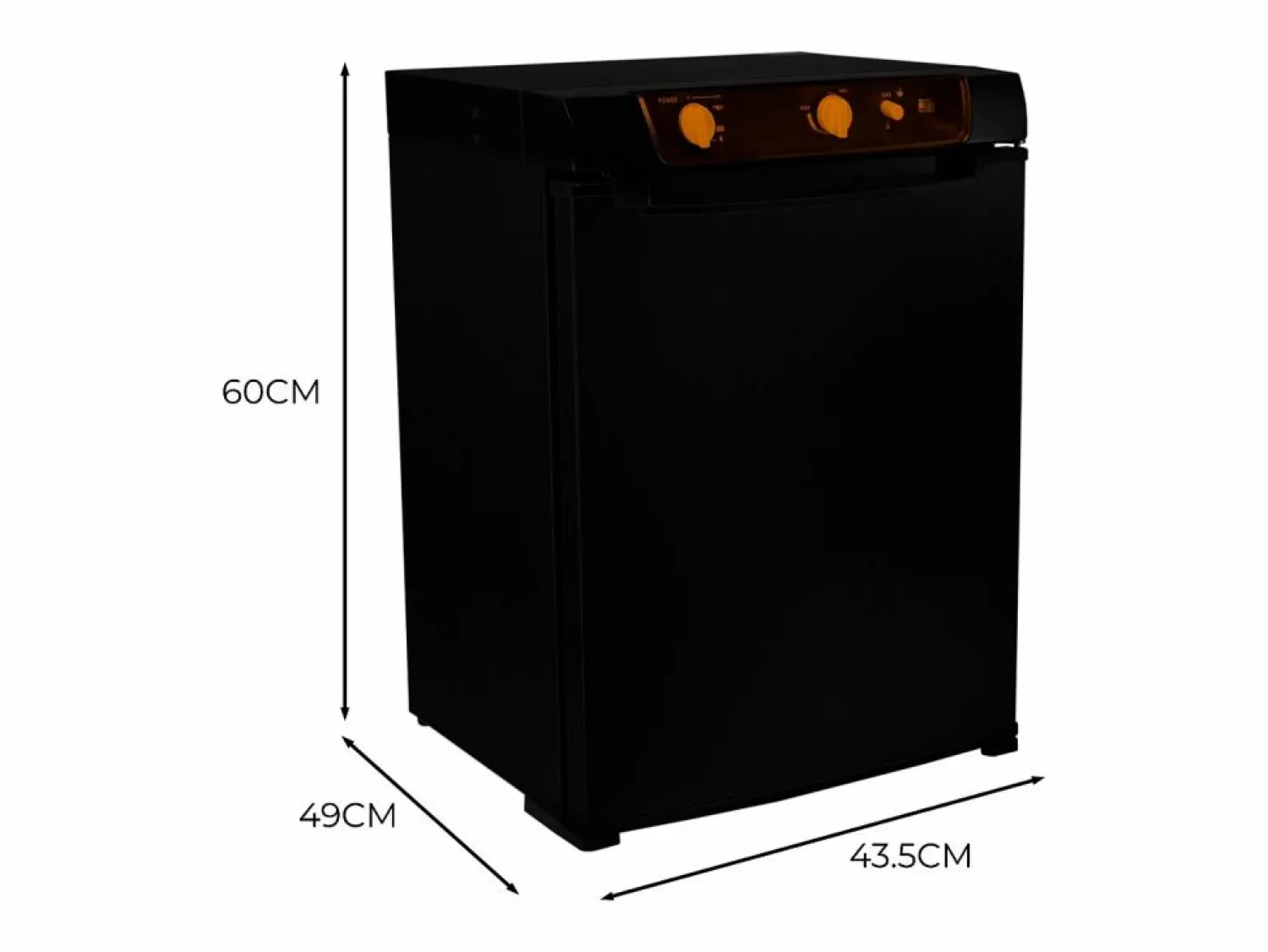 Clearance Nevera Trimixta 43L para Autocaravana Negra - Absorción de 3 Vías Gas/CC/CA Electrodomésticos De Frío