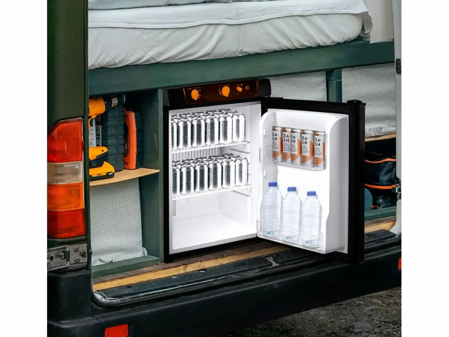 Clearance Nevera Trimixta 43L para Autocaravana Negra - Absorción de 3 Vías Gas/CC/CA Electrodomésticos De Frío