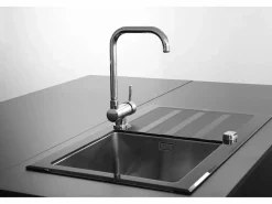 Online Essebagno New Oslo grifo monomando para fregadero cromado abatible «especial ventana» Plateado