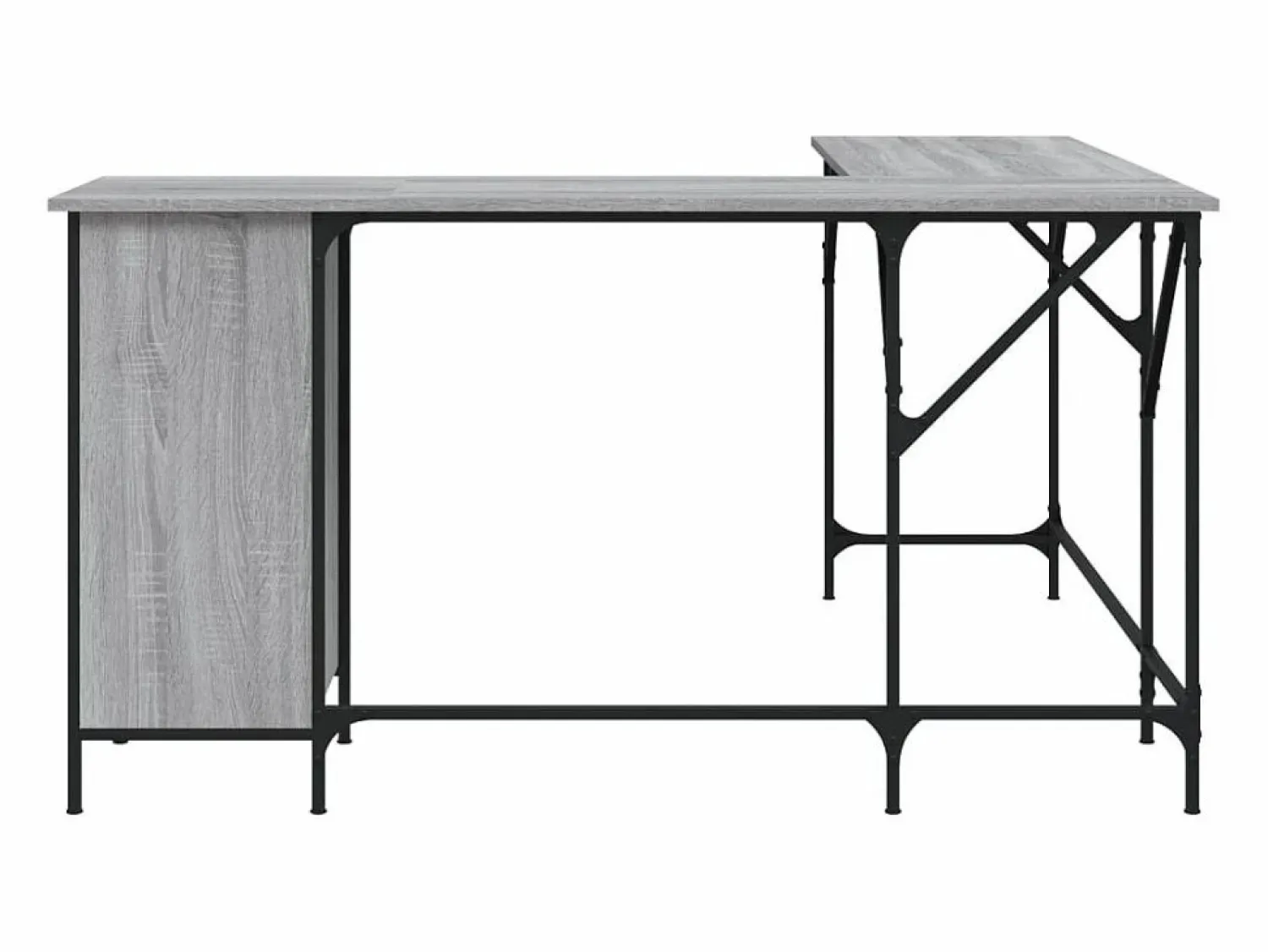 Clearance Garden Furniture Nicklas Escritorio madera de ingeniería Sonoma 141x141x75 cm Gris
