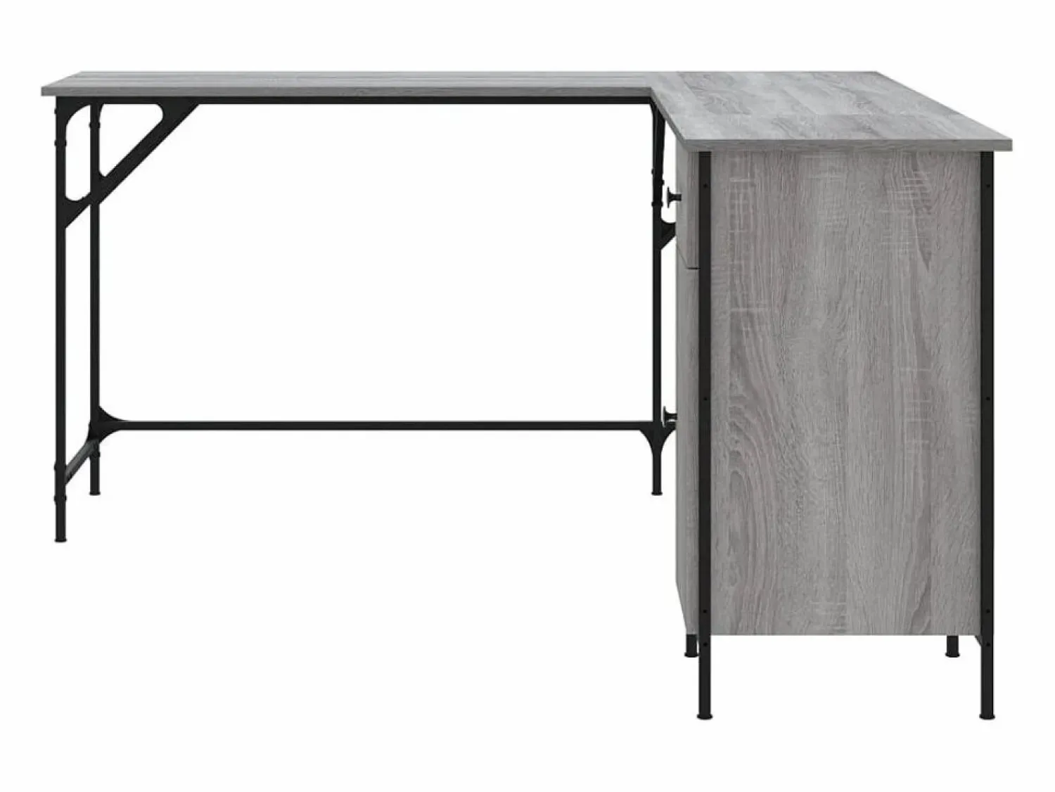 Clearance Garden Furniture Nicklas Escritorio madera de ingeniería Sonoma 141x141x75 cm Gris