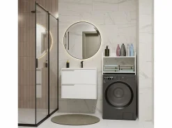 Hot TOPESHOP NINA NP - Armario de baño sobre lavadora con 2 repisas 64×124×30 cm - Blanco