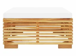 Garden Furniture Niren Taburete de jardín con cojín color madera maciza teca