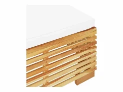 Garden Furniture Niren Taburete de jardín con cojín color madera maciza teca
